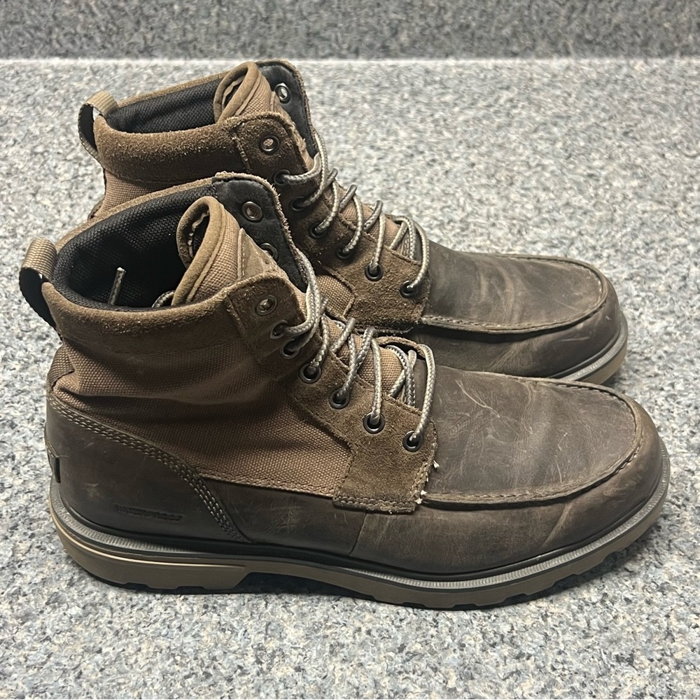 Sorel Carson Moc Toe Waterproof Boots Brown NM4763-245 Men's Size 10